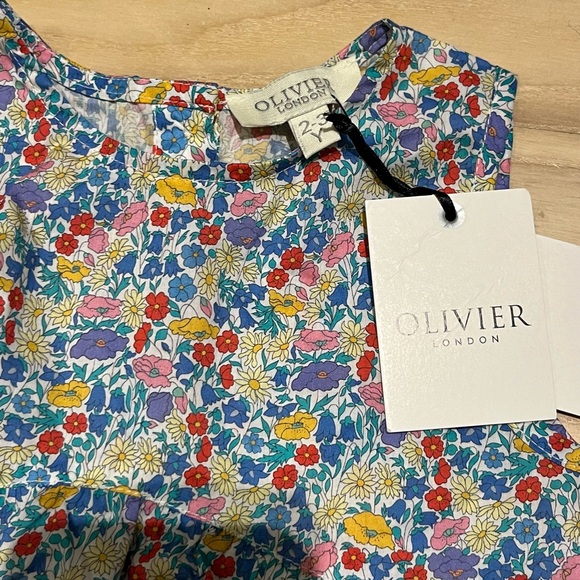 NWT Olivier London Floral Top and Matching Shorts / Bloomers Set 2-3 Years Old - Picture 4 of 5